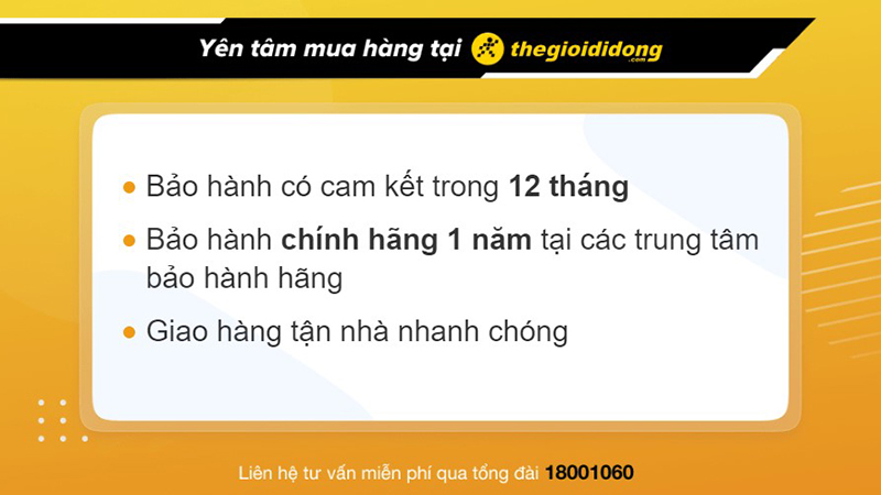 Yên tâm mua hàng tại Thế Giới Di Động